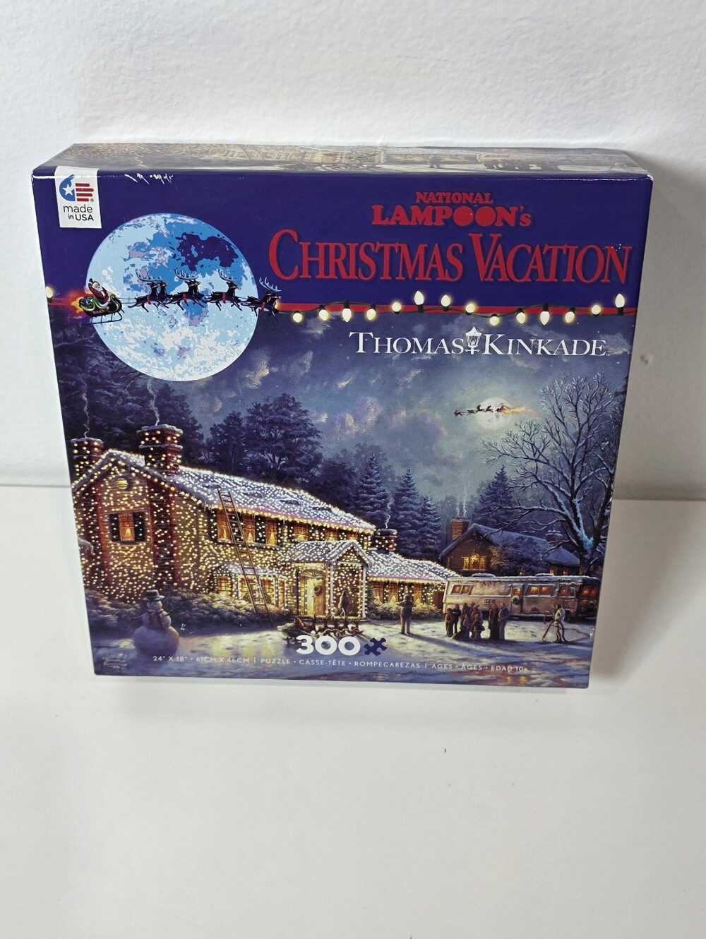 🎄 Thomas Kinkade National Lampoon's Christmas Vacation Puzzle Used 300 Pieces